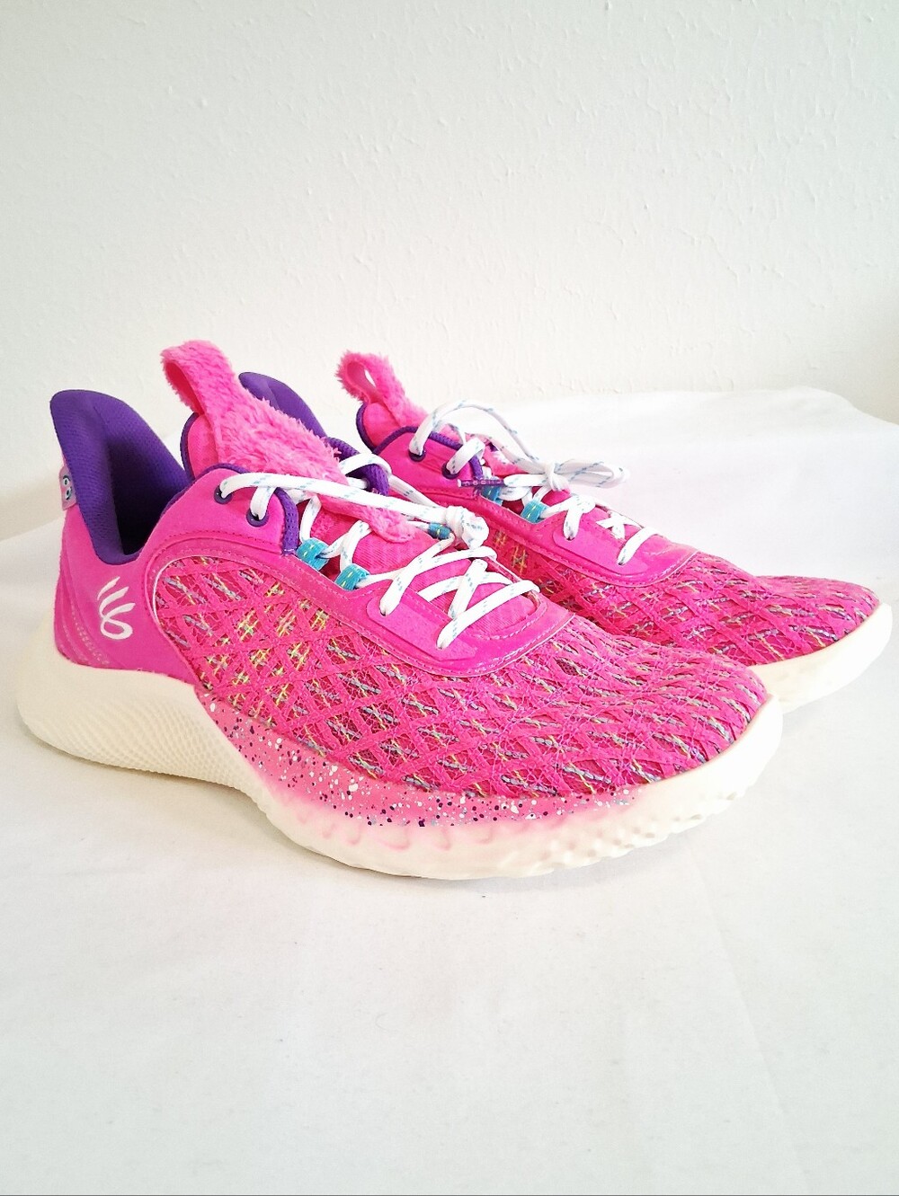 Under Armour Curry Flow 9 Sesame Street Abby Pink Running